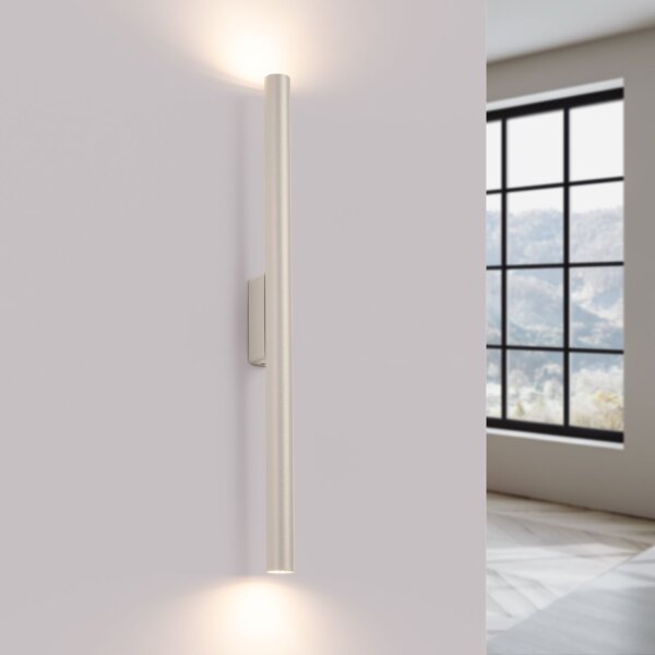 Wandleuchte Up Down Beige Stahl G9 H:50 cm indirekt