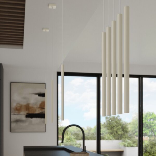 Wandleuchte Up Down Beige Stahl G9 H:50 cm indirekt