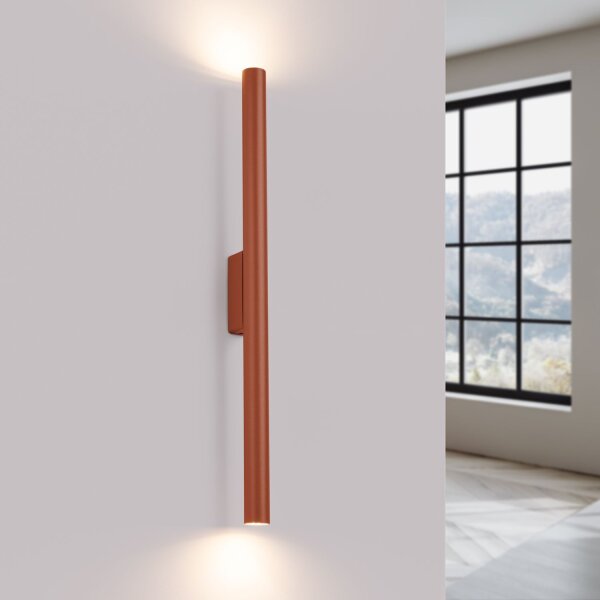 Up Down Wandleuchte Ocker Stahl G9 H:50 cm indirekt