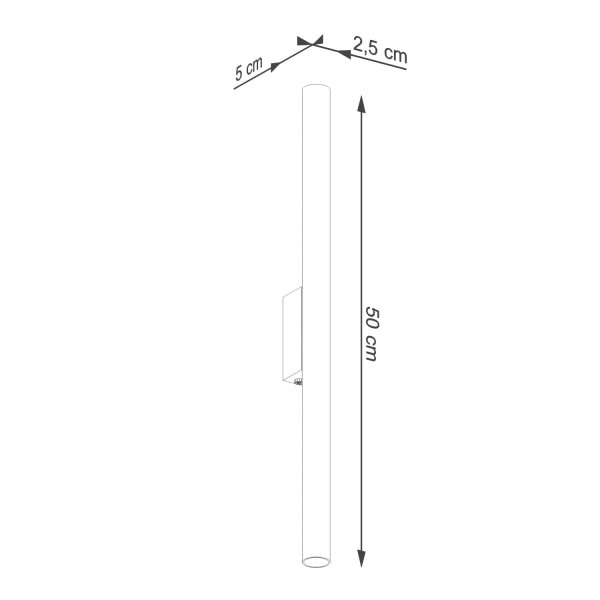 Up Down Wandleuchte Weiß Stahl G9 H:50 cm indirekt
