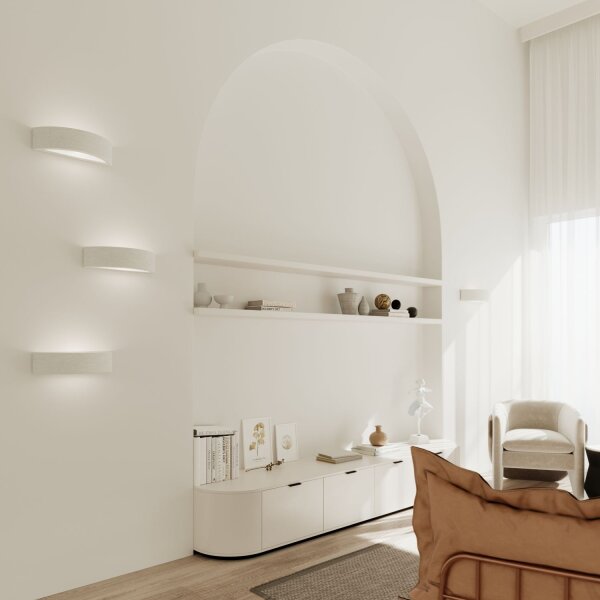 Up Down Wandlampe Keramik Weiß E27 B:30 cm blendarm