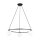 Hängelampe Glas Stahl Schwarz G9 L:65 cm 3-flammig