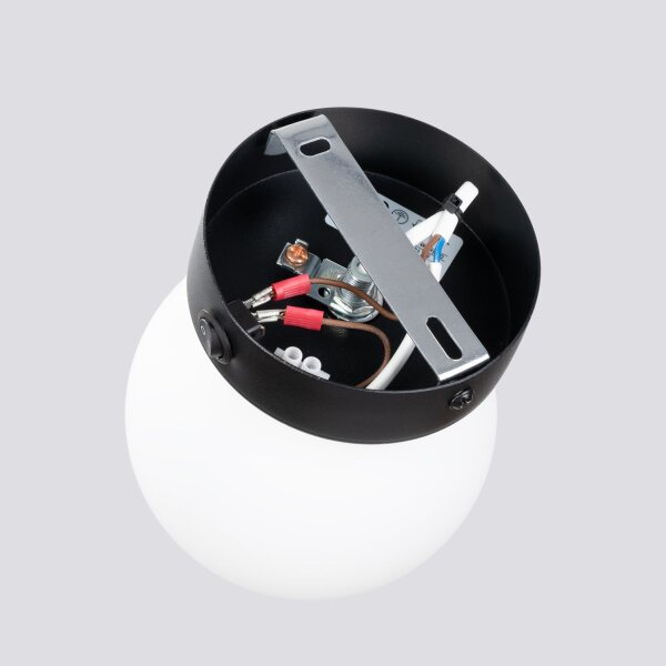 Wandleuchte Glas Schwarz Schalter G9 B:12 cm blendarm