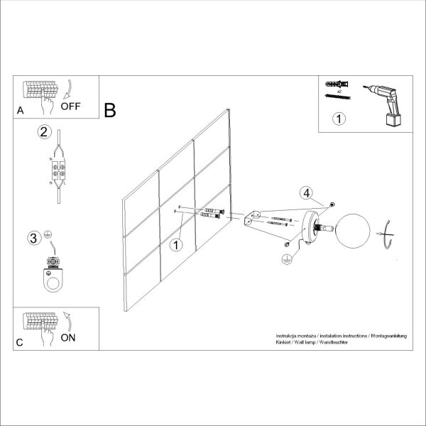 Wandleuchte Glas Weiß Schalter G9 T:14 cm blendarm