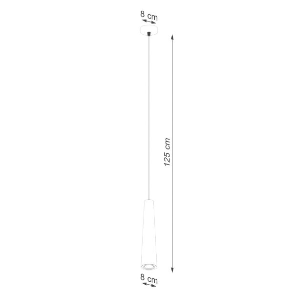 Stilvolle Hängelampe Beton Schwarz GU10 Ø8 cm rund
