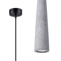 Stilvolle Pendelleuchte Beton Grau GU10 Ø8 cm rund