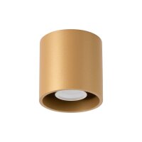 Deckenleuchte Gold Stahl GU10 akzentuiert Ø10 cm rund