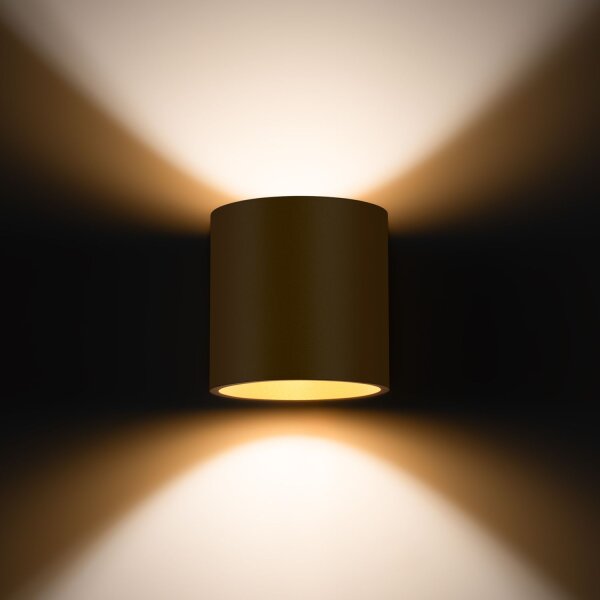 Wandleuchte Up Down Gold Stahl G9 T:12,5 cm indirekt