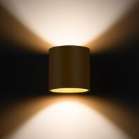 Wandleuchte Up Down Gold Stahl G9 T:12,5 cm indirekt