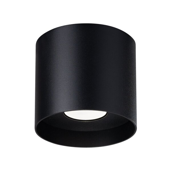 Deckenleuchte Aluminium Schwarz GU10 Ø12 cm rund Aufbau