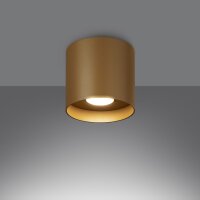 Deckenleuchte Aluminium Gold GU10 Ø12 cm rund Aufbau