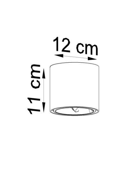 Deckenleuchte Aluminium Grau GU10 Ø12 cm rund Aufbau