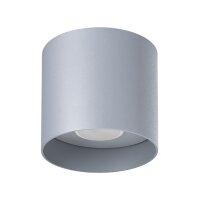 Deckenleuchte Aluminium Grau GU10 Ø12 cm rund Aufbau