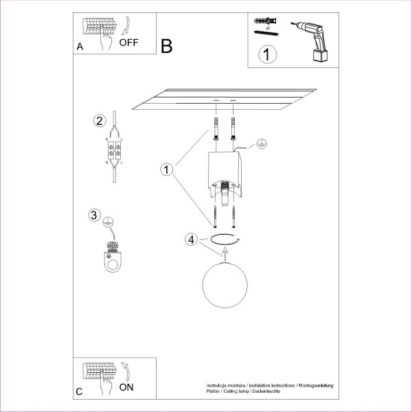 Gemütliche Deckenleuchte Glas Holz G9 L:12 cm blendarm