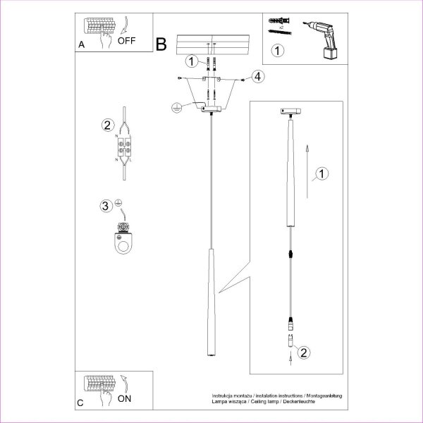 Runde Hängelampe Schwarz Stahl G9 Ø8 cm akzentuiert