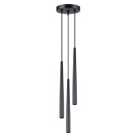 Runde Hängelampe Schwarz Stahl G9 L:19,5 cm akzentuiert