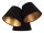 Lampe à suspendre JOCY Noir Or Rétro Salle à manger Tissu