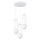 Hängelampe Weiß G9 Glas Stahl 34 cm 3-flammig blendarm