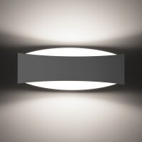 Up Down Wandleuchte Weiß Stahl G9 indirekt blendarm