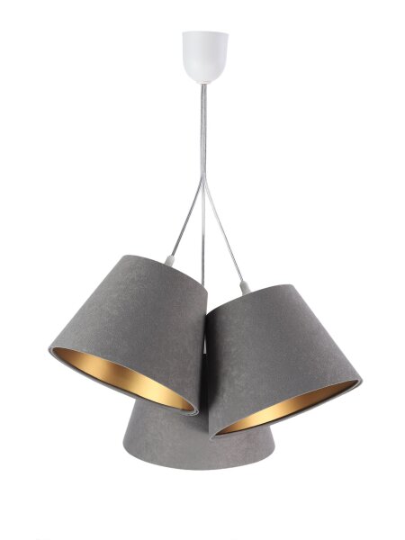 Suspension JOCY Gris Or Rétro Table à manger Tissu