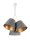 Suspension JOCY Gris Or Rétro Table à manger Tissu