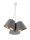 Suspension JOCY Gris Or Rétro Table à manger Tissu