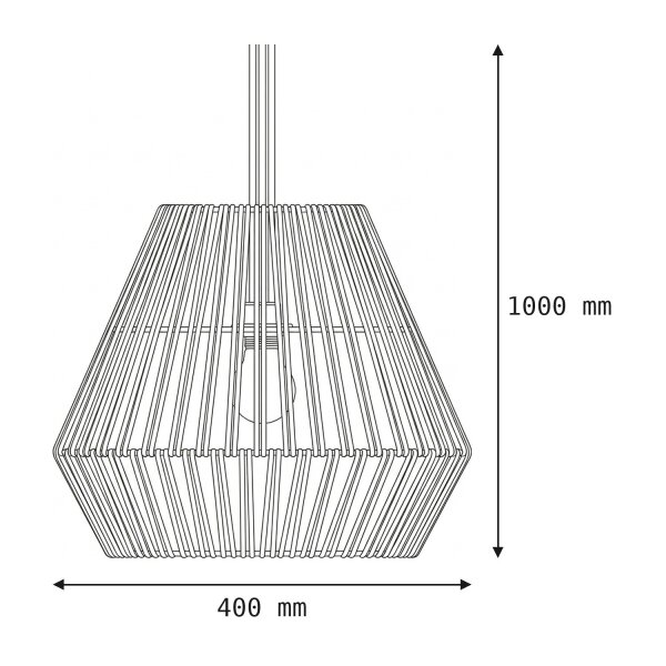 LED Akku Hängelampe dimmbar Weiß IP54 3000K Ø40cm 20h