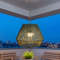 LED Akku Hängelampe dimmbar Beige IP54 3000K...