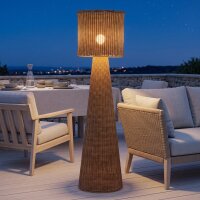 Stehlampe Rattan Natur Outdoor IP54 E27 137 cm Garten