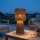 LED Akku Tischlampe dimmbar 3000 K IP54 Outdoor Rattan