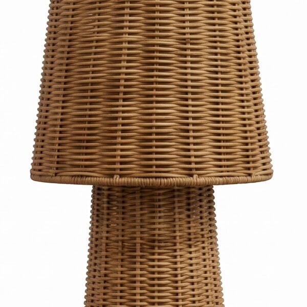 LED Akku Stehlampe dimmbar IP54 3000 K 109 cm Rattan