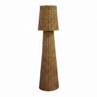 Stehlampe Rattan Natur E27 IP54 109 cm Garten Außen