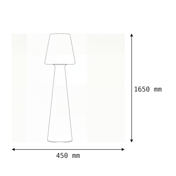 LED Akku Stehleuchte dimmbar IP65 3000-6500 K Senfgelb