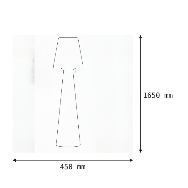 LED Akku Stehleuchte dimmbar IP65 3000-6500 K Olivgrün