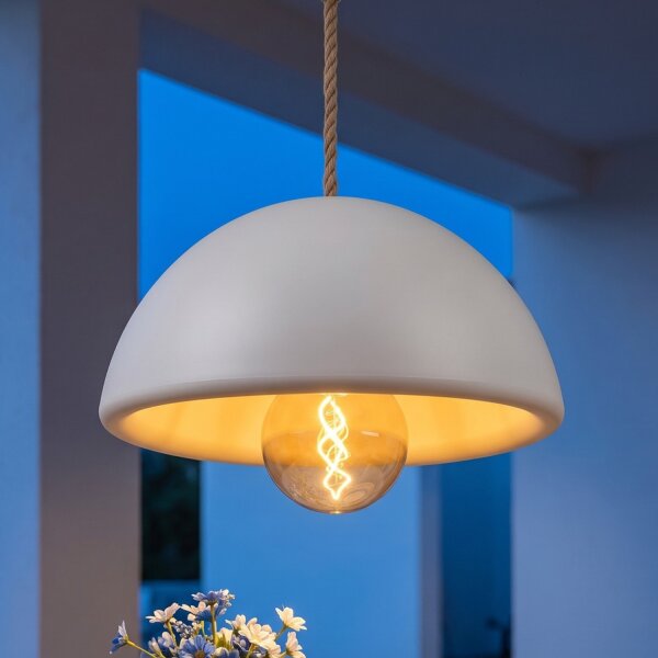 LED Akku Hängelampe Außen Weiß dimmbar IP54 Ø38cm 20h