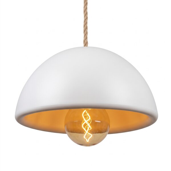 LED Akku Hängelampe Außen Weiß dimmbar IP54 Ø38cm 20h