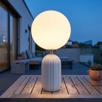 LED Akku Tischleuchte Beige IP54 dimmbar 3000 K 51 cm