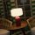 LED Solar Tischlampe Bordeaux dimmbar IP65 3000K Sensor