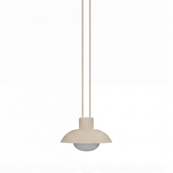 LED Akku Pendelleuchte dimmbar Beige IP54 3000 K Ø20 cm