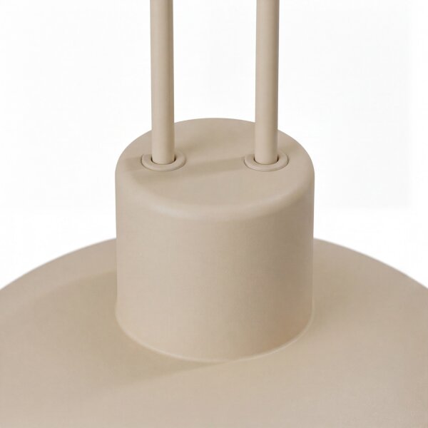 LED Akku Pendelleuchte dimmbar Beige IP54 3000 K Ø20 cm
