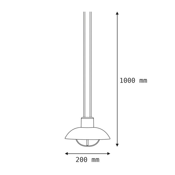 LED Akku Hängelampe dimmbar Anthrazit IP54 3000K Ø20cm
