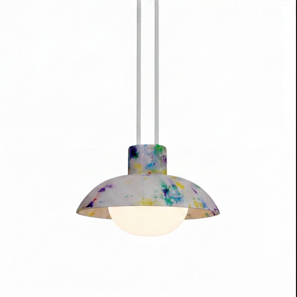LED Akku Hängelampe dimmbar Bunt IP54 3000K Ø20cm rund