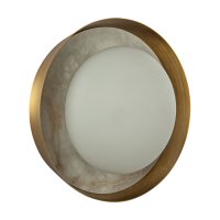 LED Wandleuchte rund Ø 21,6 cm Alabaster Glas...