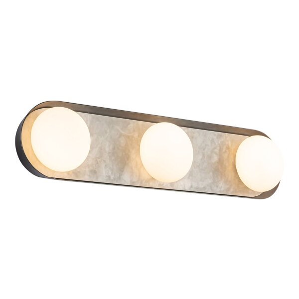 LED Wandlampe Alabaster Glas Metall B: 59,1 cm warmweiß