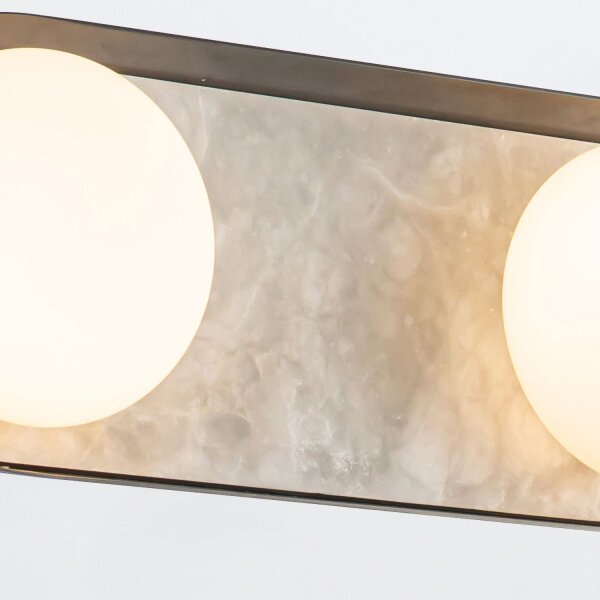 LED Wandlampe Alabaster Glas Metall B: 59,1 cm warmweiß
