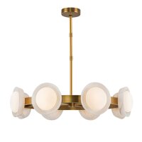 LED Hängeleuchte rund Ø 94,6 cm Metall Glas...
