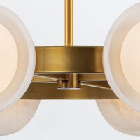 LED Hängeleuchte rund Ø 94,6 cm Metall Glas...