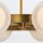 LED Hängeleuchte rund Ø 94,6 cm Metall Glas Alabaster