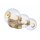 LED Badlampe Kugelschirm Metall Glas IP44 B: 63,1 cm in Gold