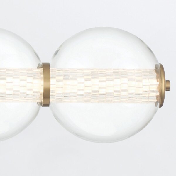 Wandleuchte LED B: 75,6 cm 3000 K IP44 Badezimmer in Gold